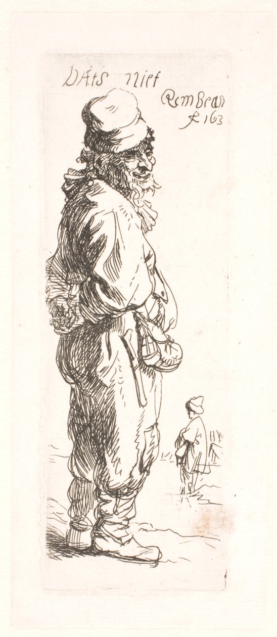 Un contadino: l’altro dei due, rispondendo da Rembrandt van Rijn
