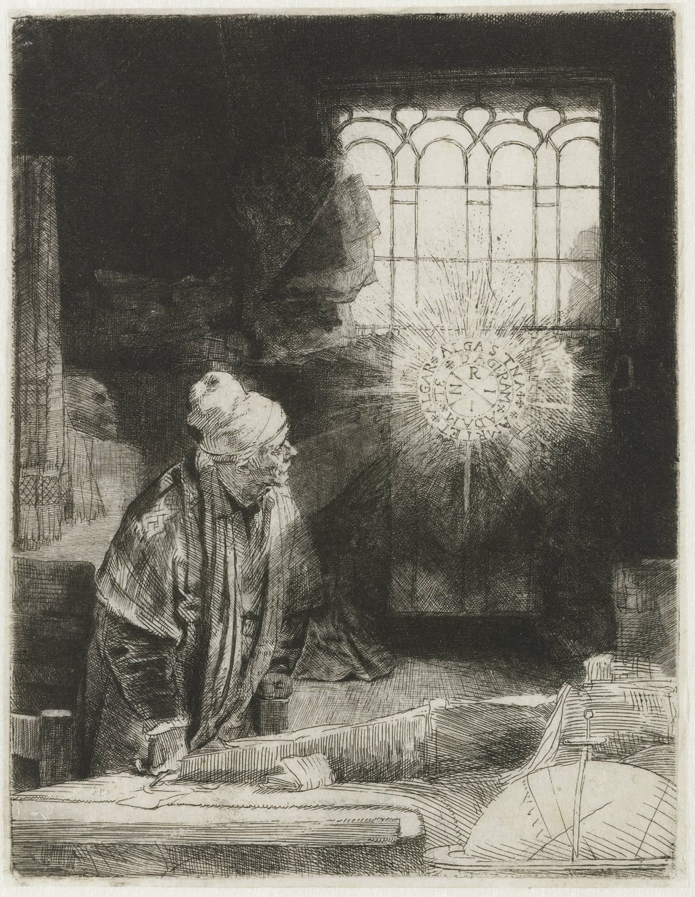 Uno studioso nel suo studio da Rembrandt van Rijn