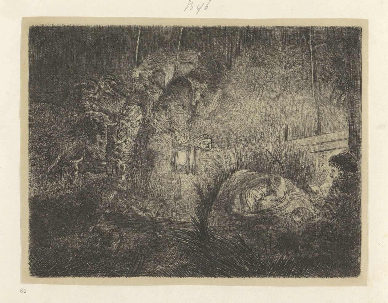 Adorazione dei pastori: scena notturna da Rembrandt van Rijn