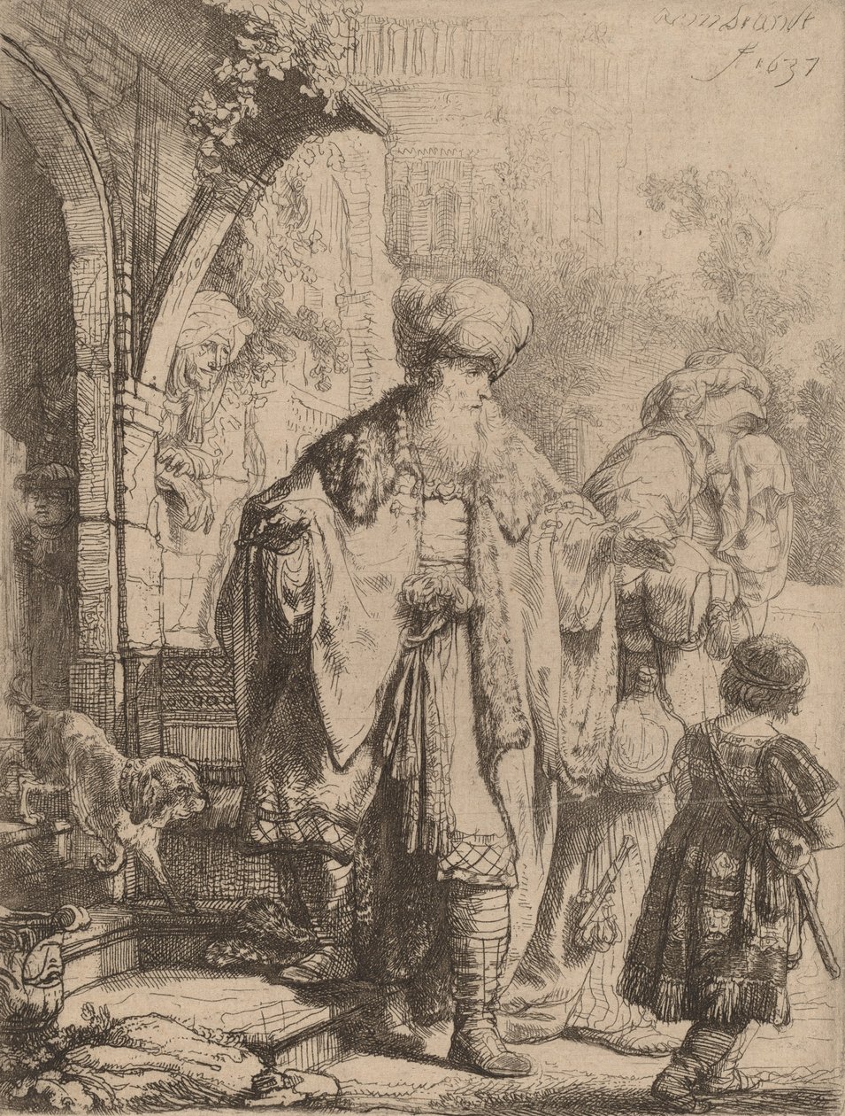 Abramo scaccia Agar e Ismaele da Rembrandt van Rijn