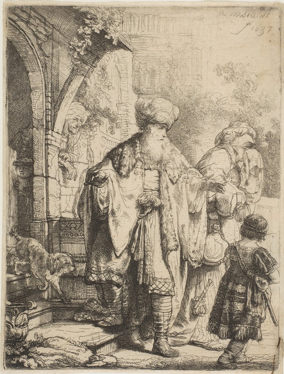 Abramo scaccia Agar e Ismaele, 1637 da Rembrandt van Rijn