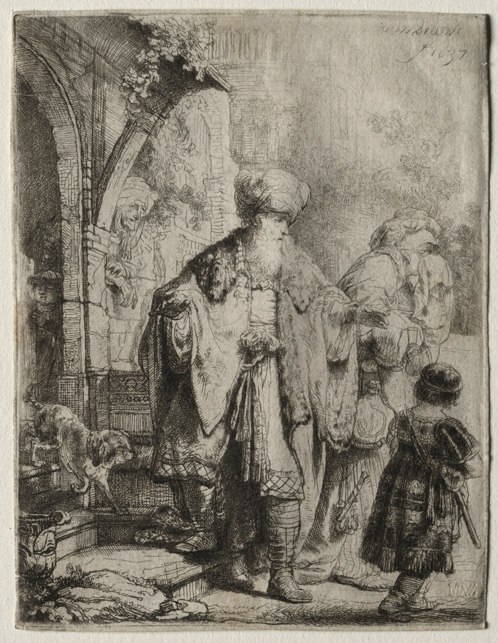 Abramo scaccia Agar e Ismaele, 1637 da Rembrandt van Rijn