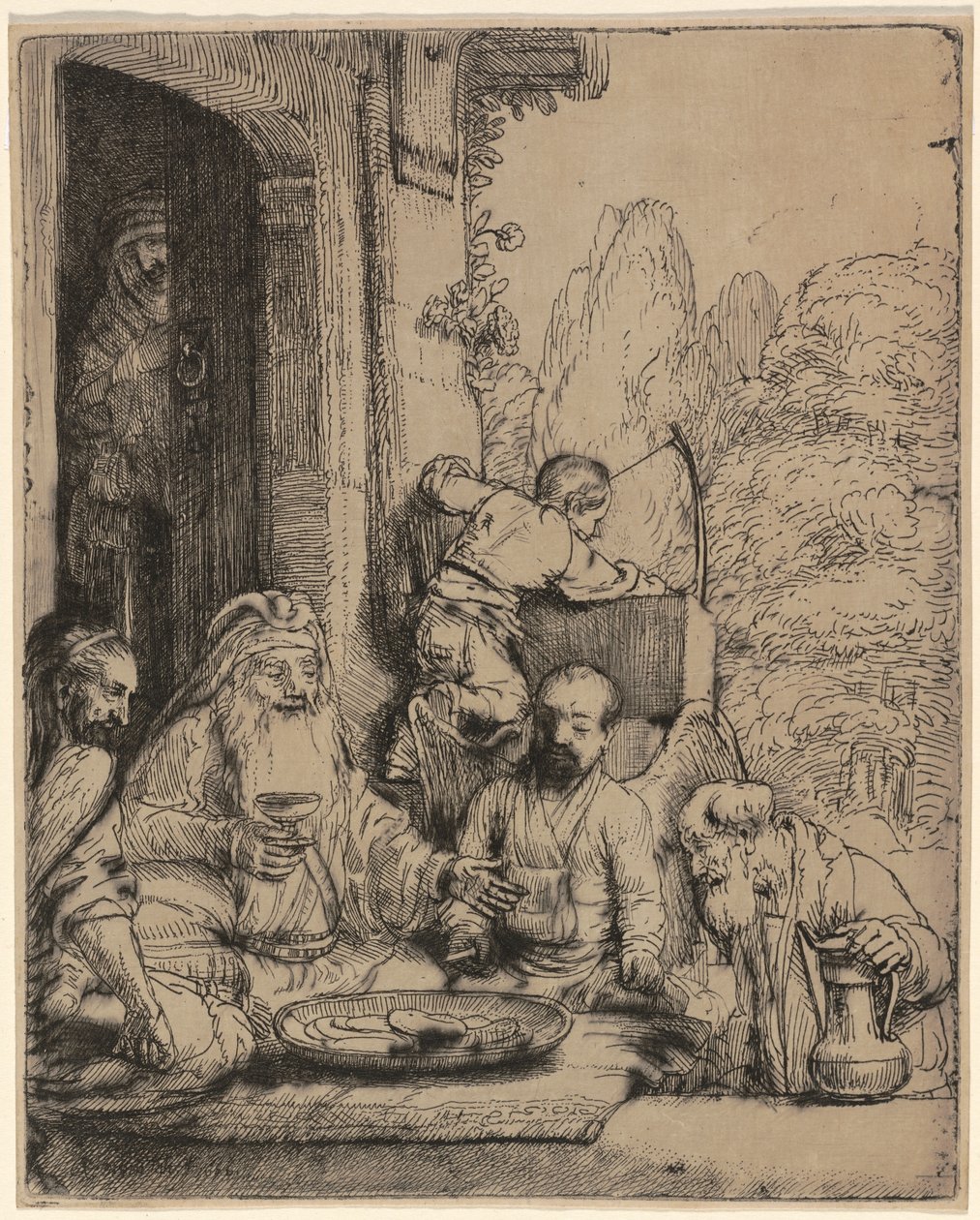 Abramo che ospita gli angeli da Rembrandt van Rijn