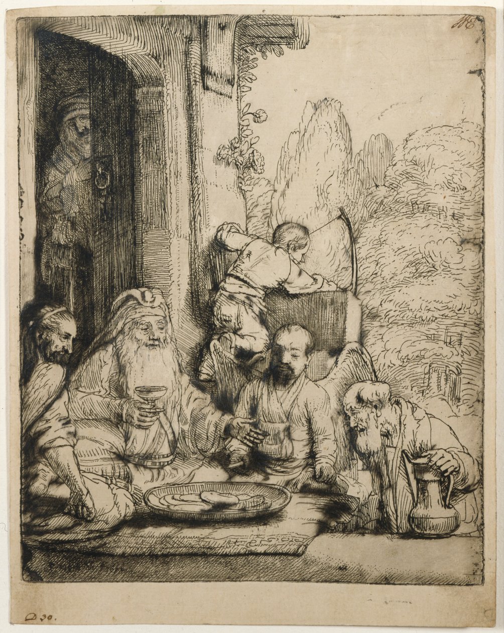 Abramo che ospita gli angeli da Rembrandt van Rijn