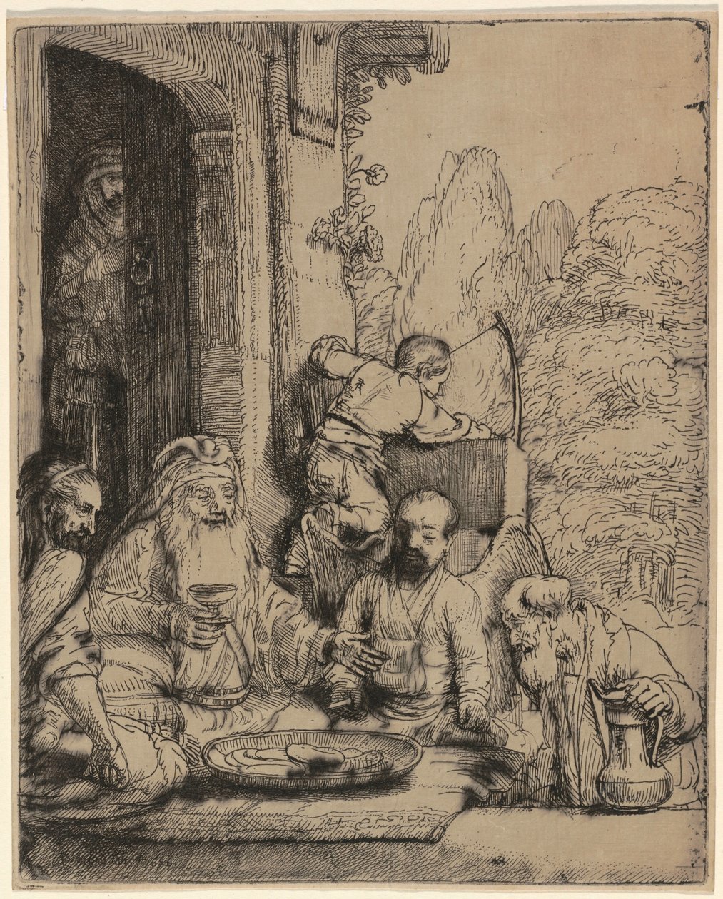 Abramo che ospita gli angeli da Rembrandt van Rijn
