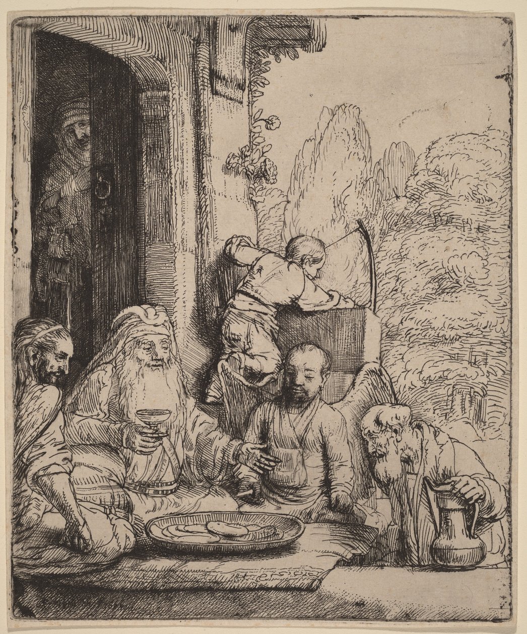 Abramo che ospita gli angeli da Rembrandt van Rijn