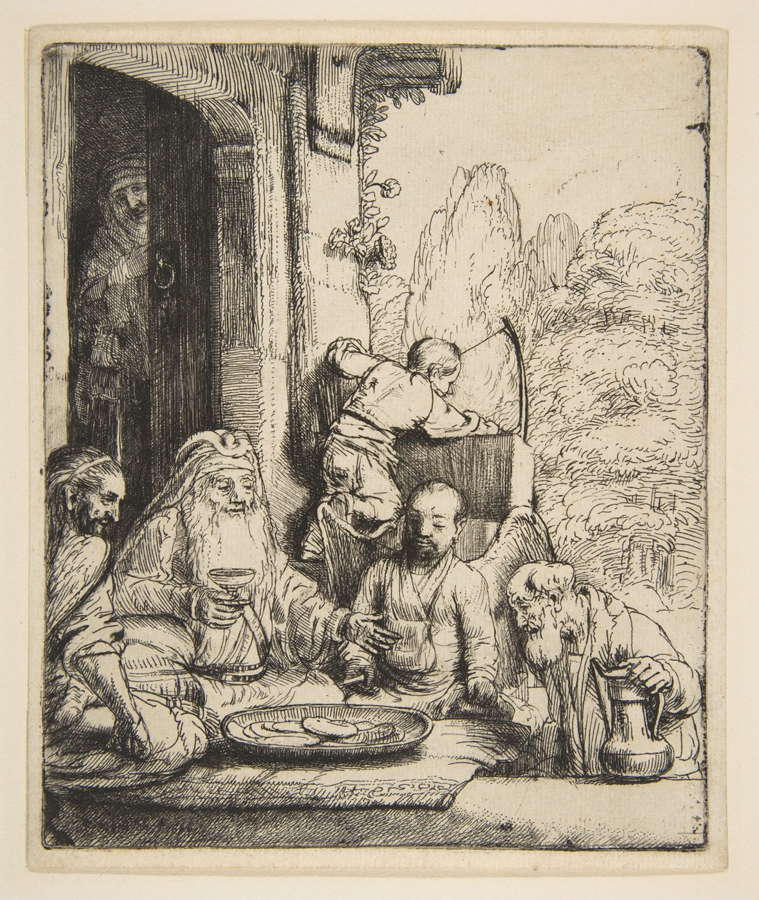 Abramo che ospita gli angeli, 1656 da Rembrandt van Rijn