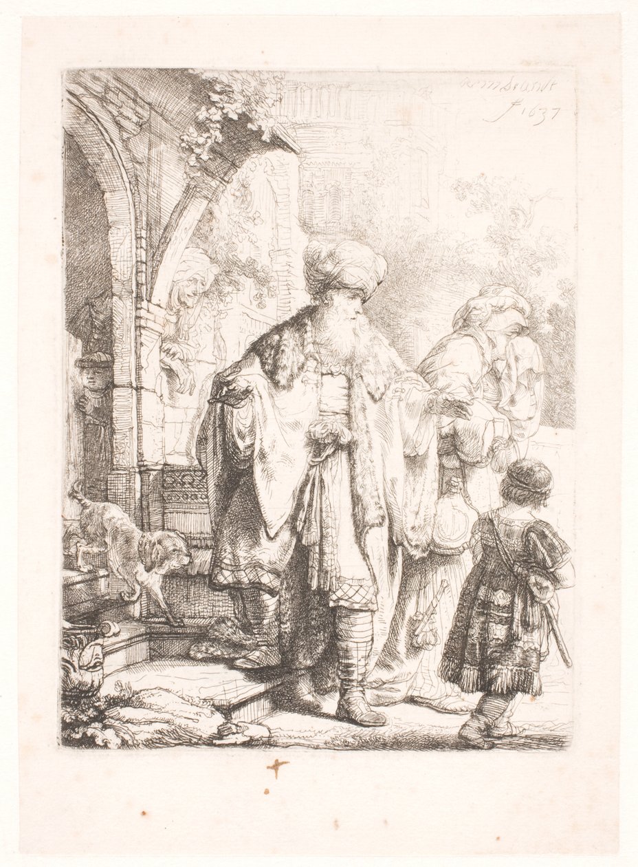 Abramo scaccia Agar e Ismaele da Rembrandt van Rijn