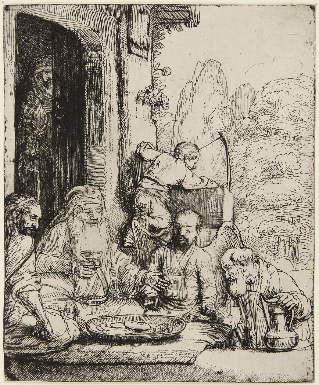 Abramo che ospita gli angeli da Rembrandt van Rijn