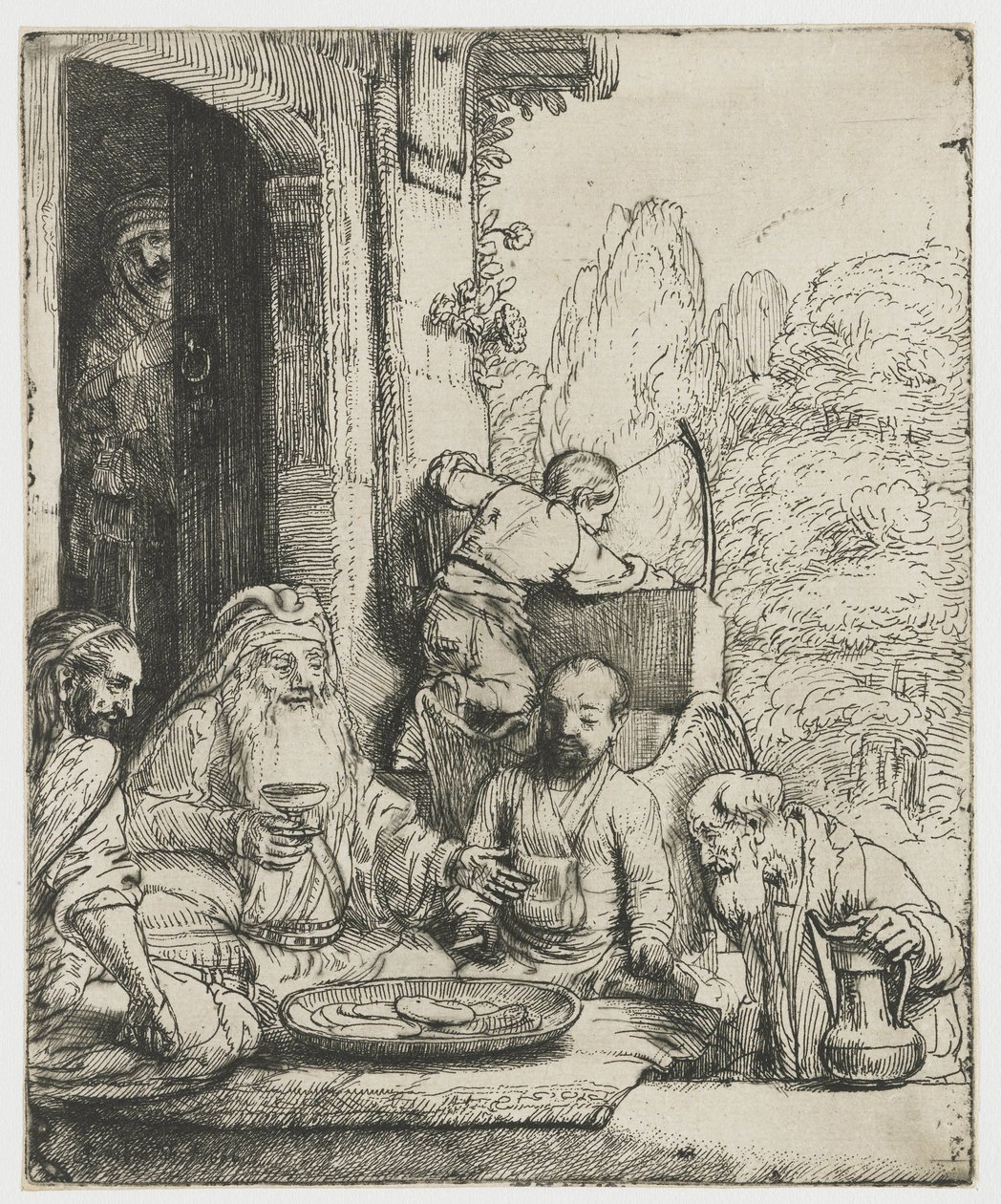 Abramo che ospita gli angeli da Rembrandt van Rijn