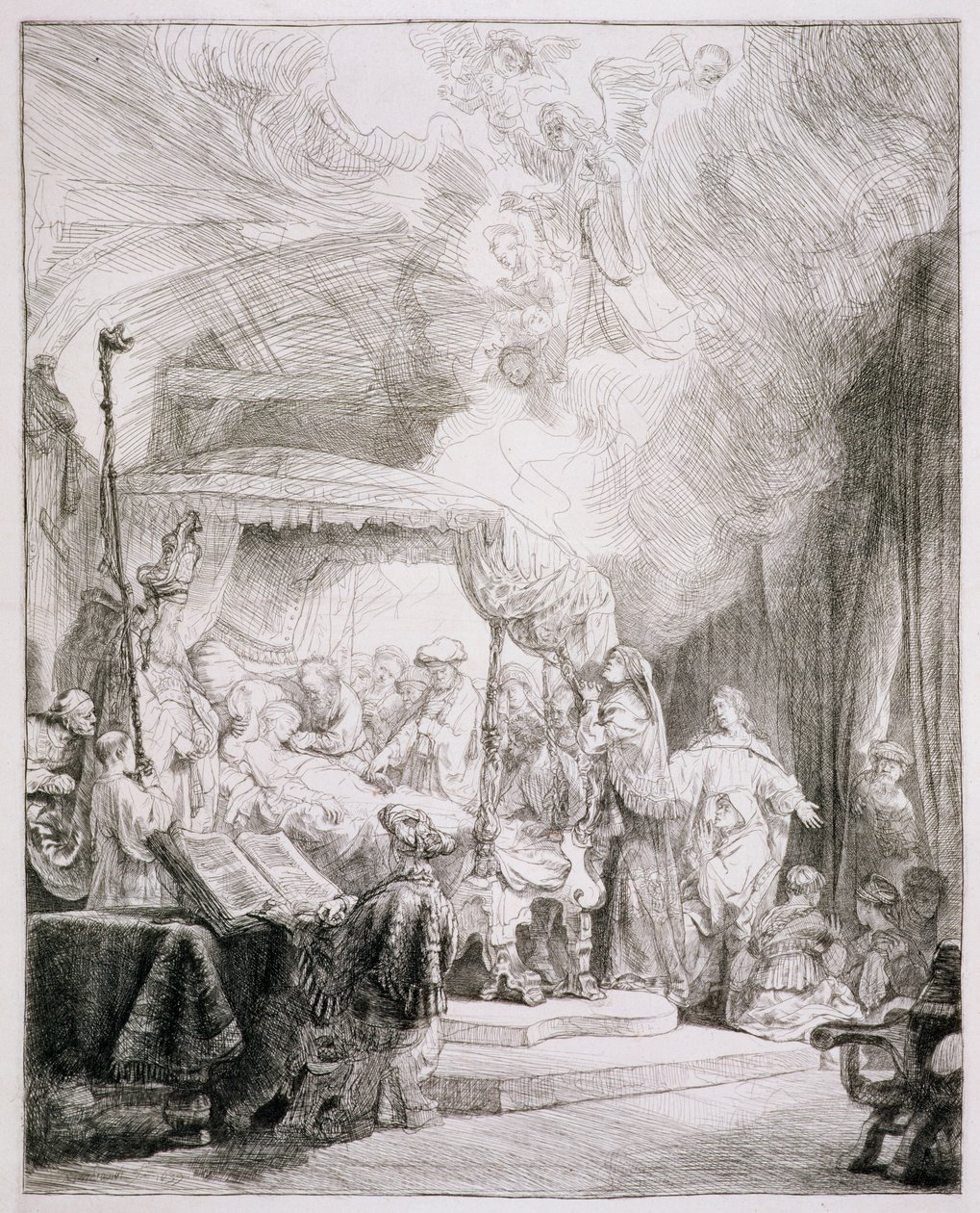 B.99.II Morte della Vergine, c.1639 da Rembrandt van Rijn