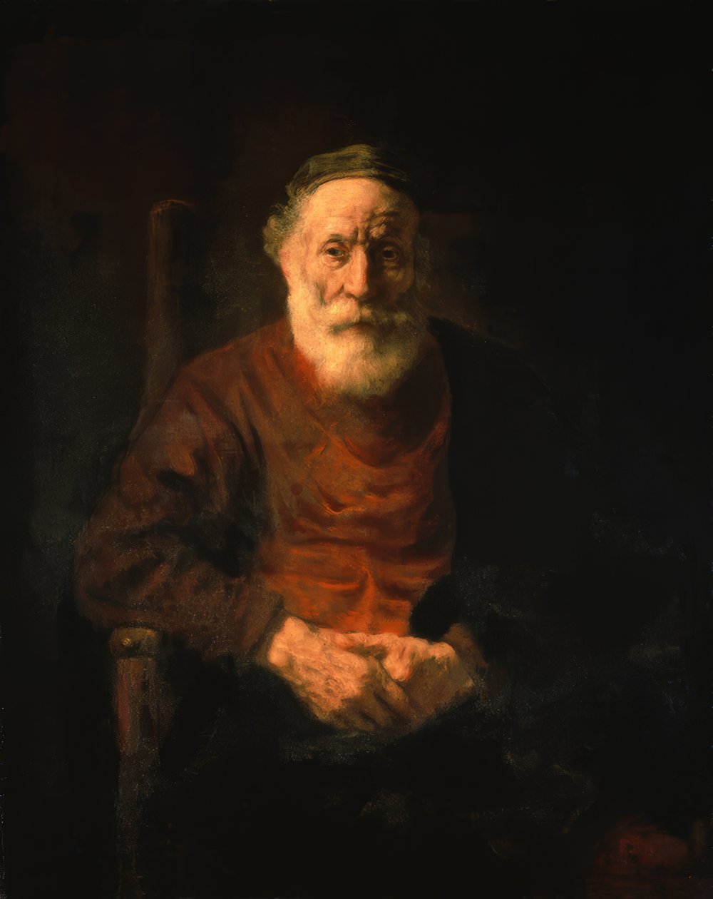 Ritratto di un vecchio in abito rosso da Rembrandt van Rijn