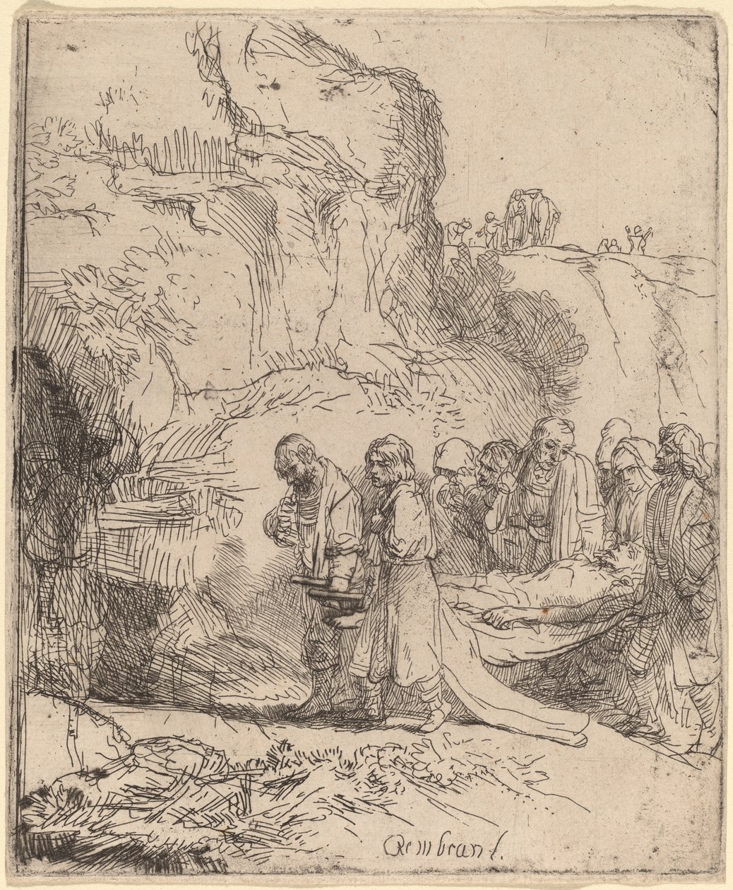 Cristo portato al sepolcro da Rembrandt van Rijn