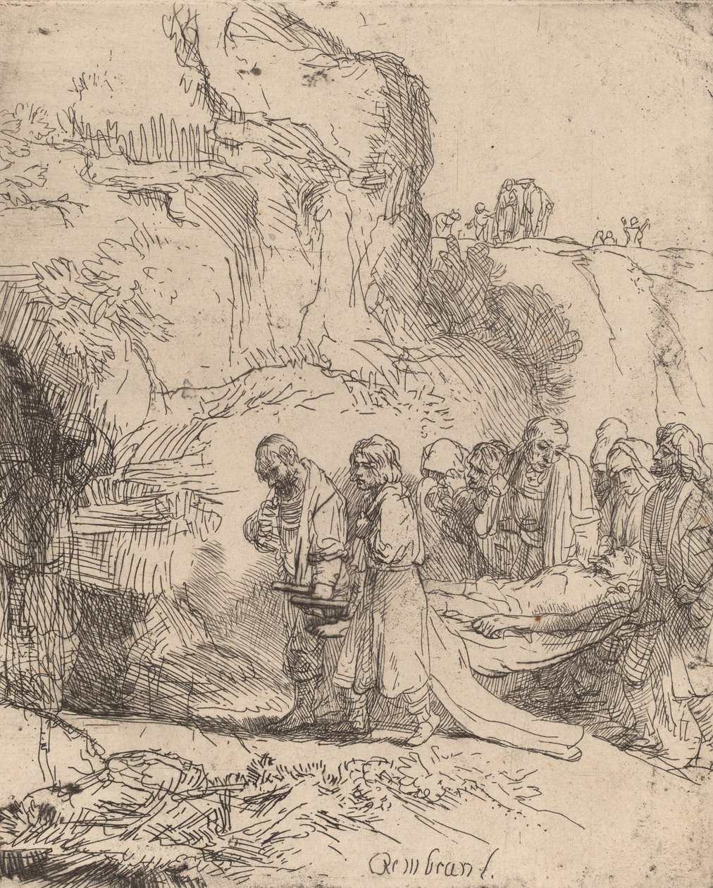 Cristo portato al sepolcro, c. 1645 da Rembrandt van Rijn