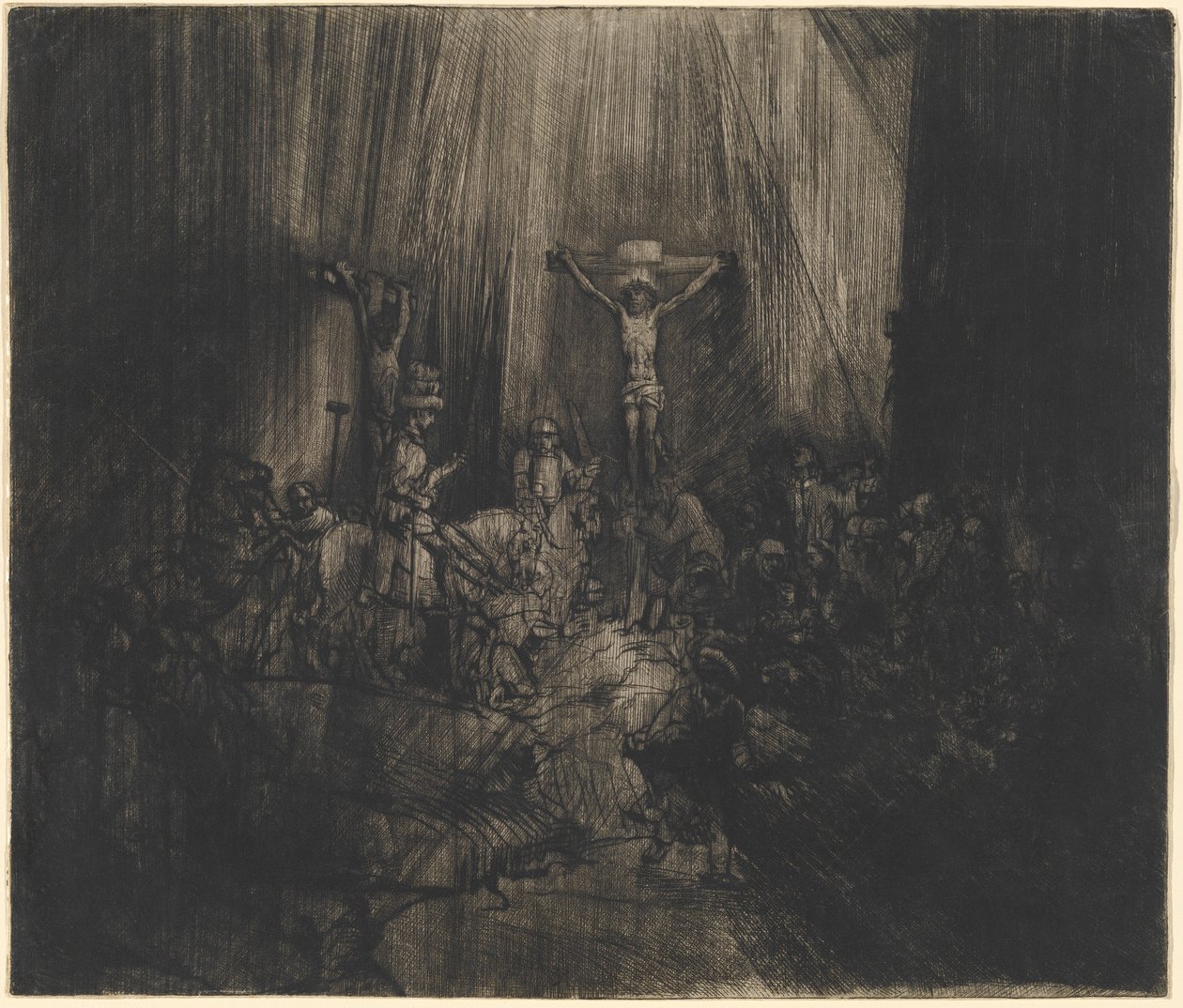 Cristo crocifisso tra i due ladroni (Le tre croci) da Rembrandt van Rijn