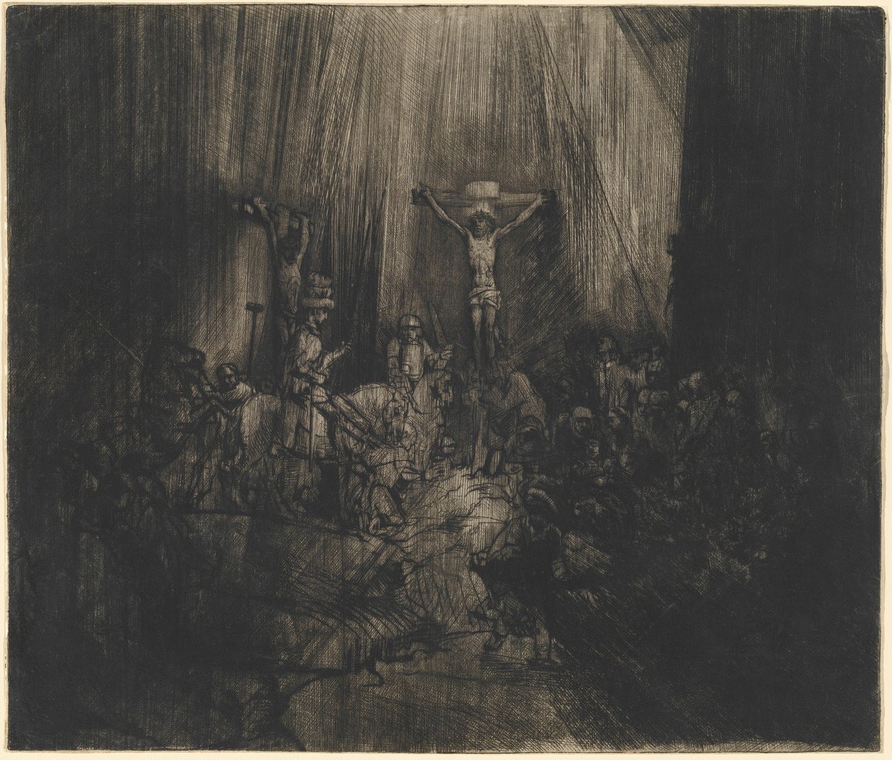 Cristo crocifisso tra i due ladroni (Le tre croci) da Rembrandt van Rijn
