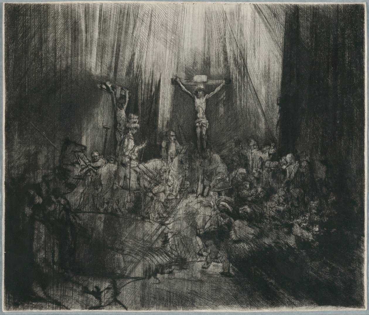 Cristo crocifisso tra i due ladroni: "Le tre croci" da Rembrandt van Rijn