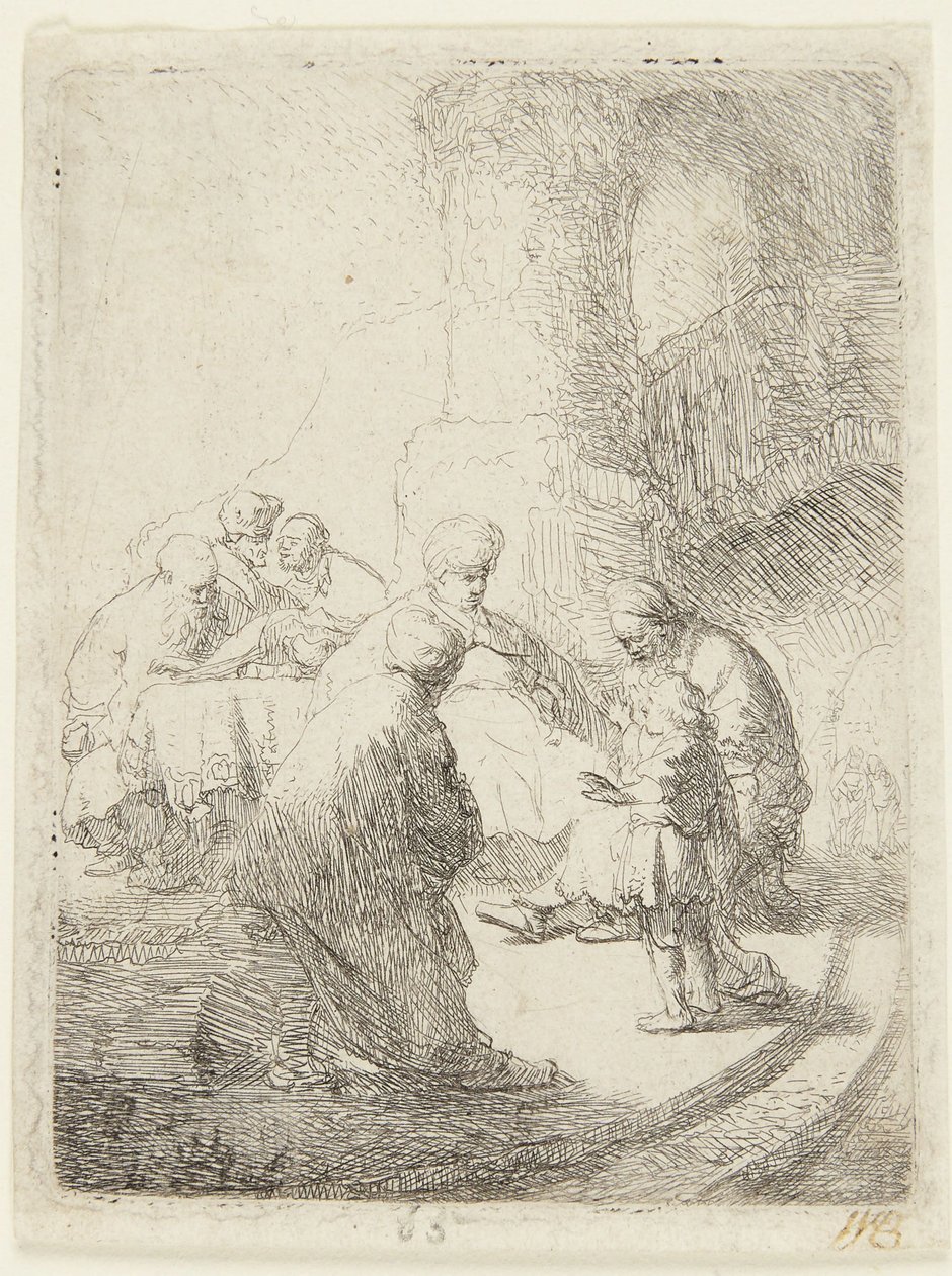 Cristo in discussione con i dottori da Rembrandt van Rijn