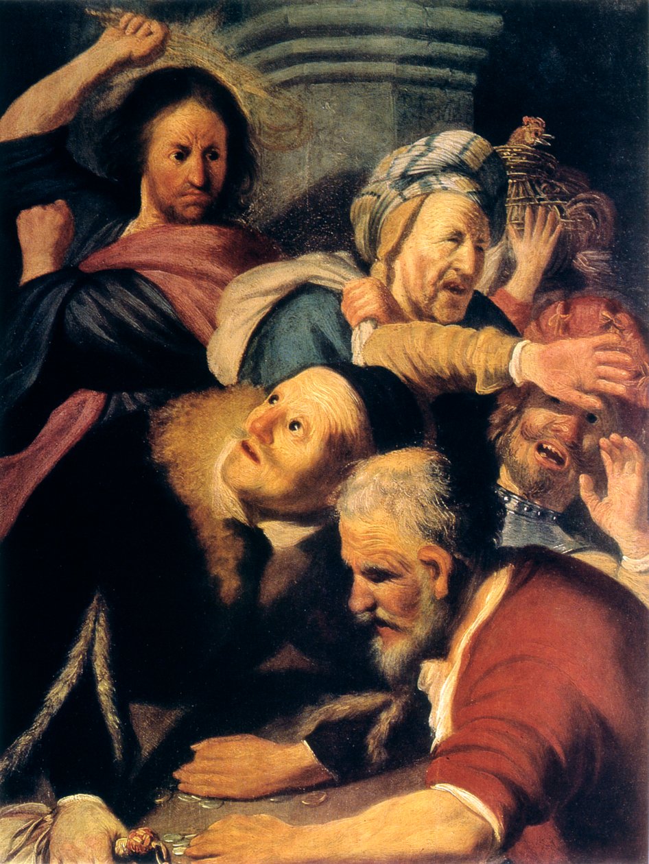 Cristo scaccia i mercanti dal tempio, 1626 da Rembrandt van Rijn