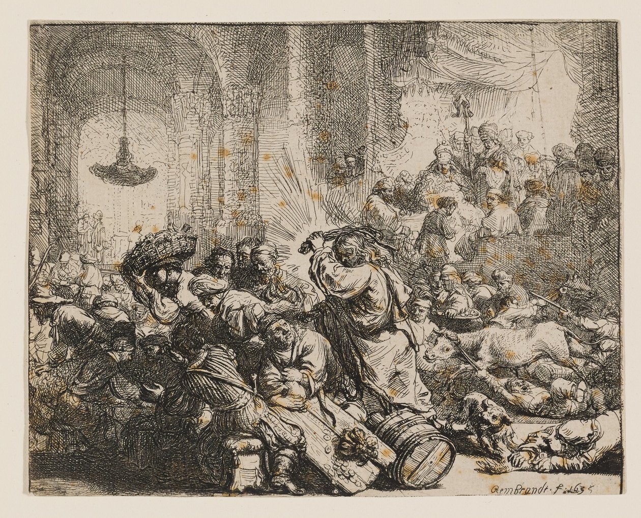Cristo che scaccia i cambiavalute dal Tempio da Rembrandt van Rijn