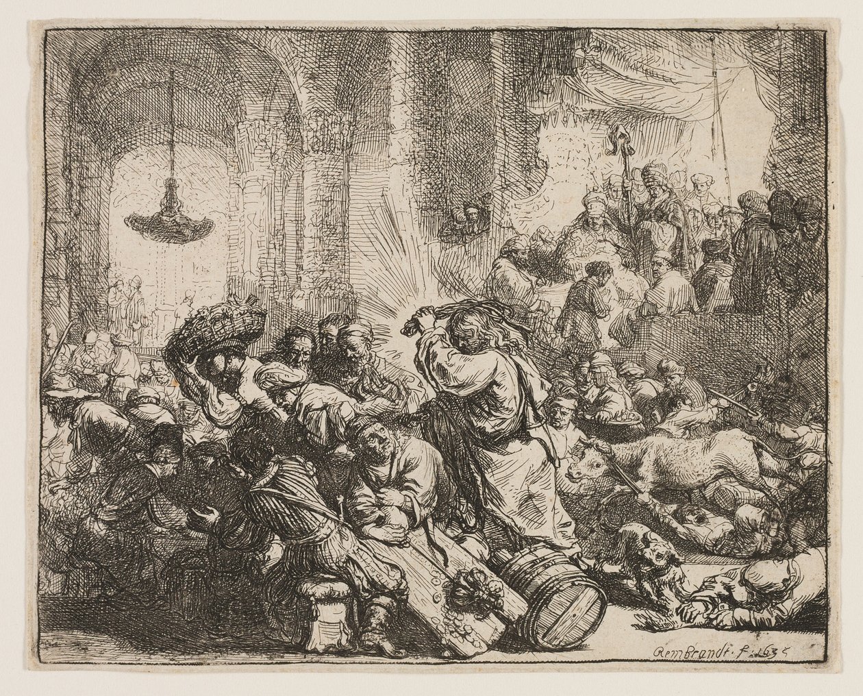 Cristo scaccia i mercanti dal tempio da Rembrandt van Rijn