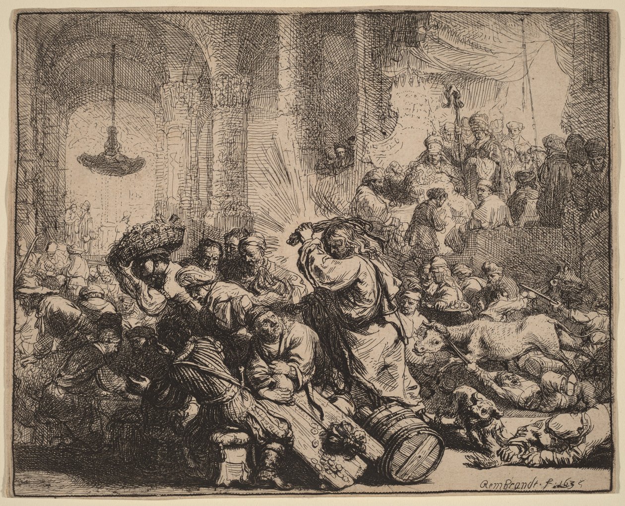 Cristo che scaccia i cambiavalute dal Tempio da Rembrandt van Rijn