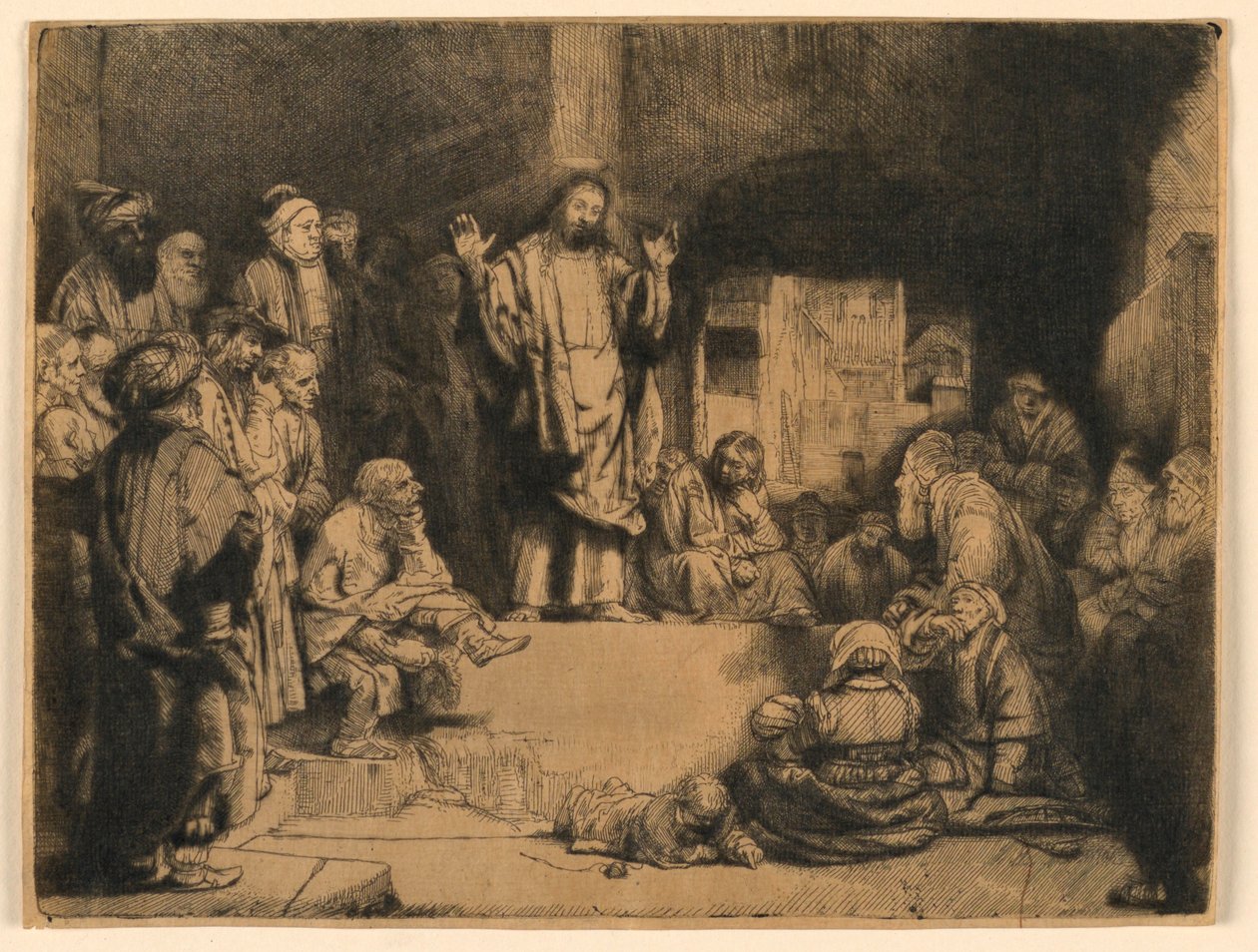 Cristo predicante ("La Petite Tomb") da Rembrandt van Rijn