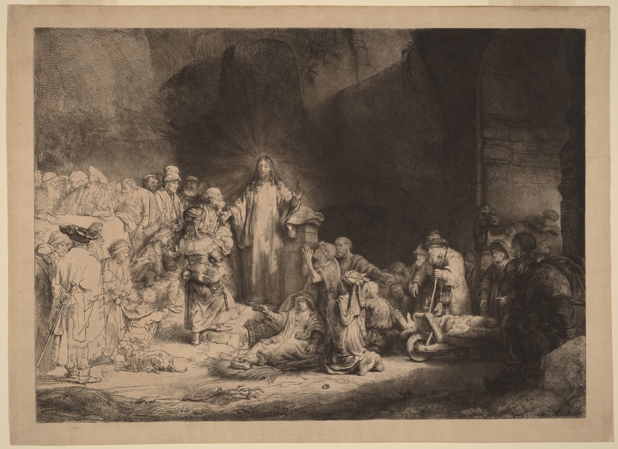 Cristo che predica (La stampa dei cento fiorini) da Rembrandt van Rijn