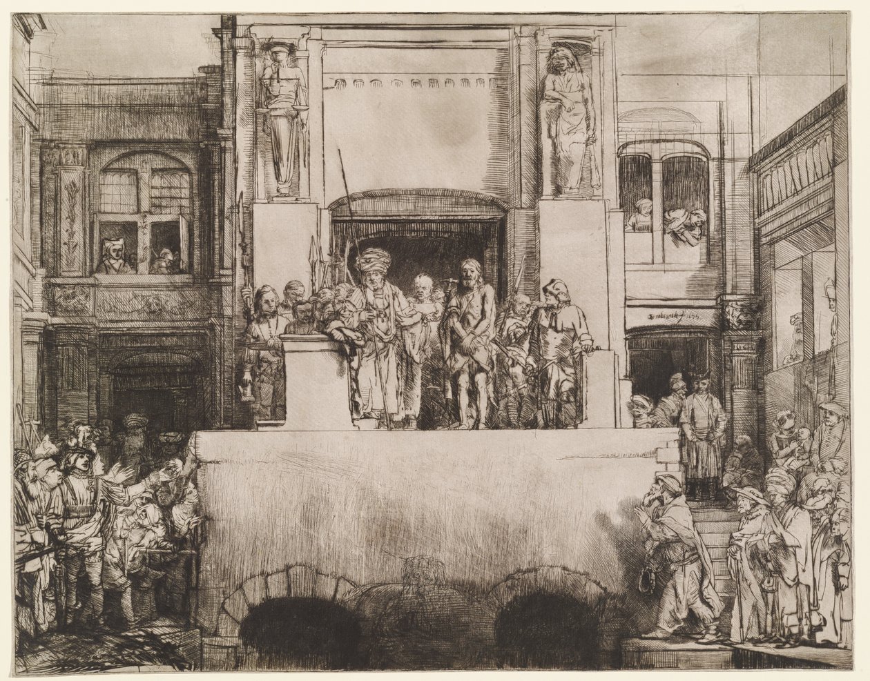 Cristo presentato al popolo (Ecce Homo) da Rembrandt van Rijn