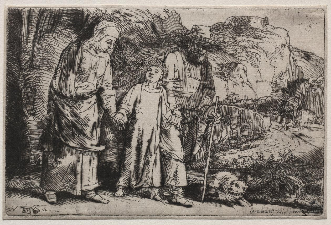 Cristo che ritorna dal tempio con i suoi genitori da Rembrandt van Rijn