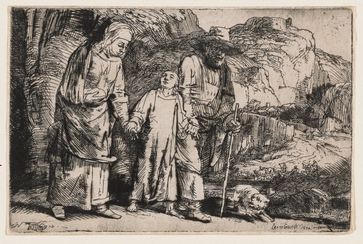 Cristo che torna dal Tempio con i suoi genitori da Rembrandt van Rijn