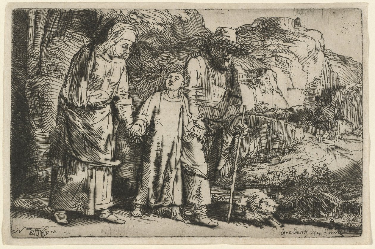 Cristo ritorna dal Tempio con i suoi genitori da Rembrandt van Rijn
