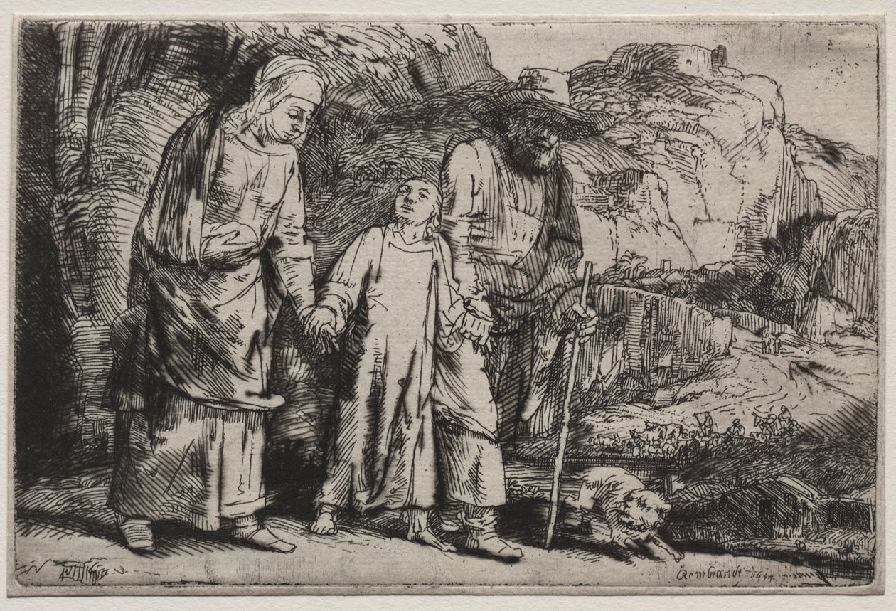 Cristo che ritorna dal tempio con i suoi genitori, 1654 da Rembrandt van Rijn