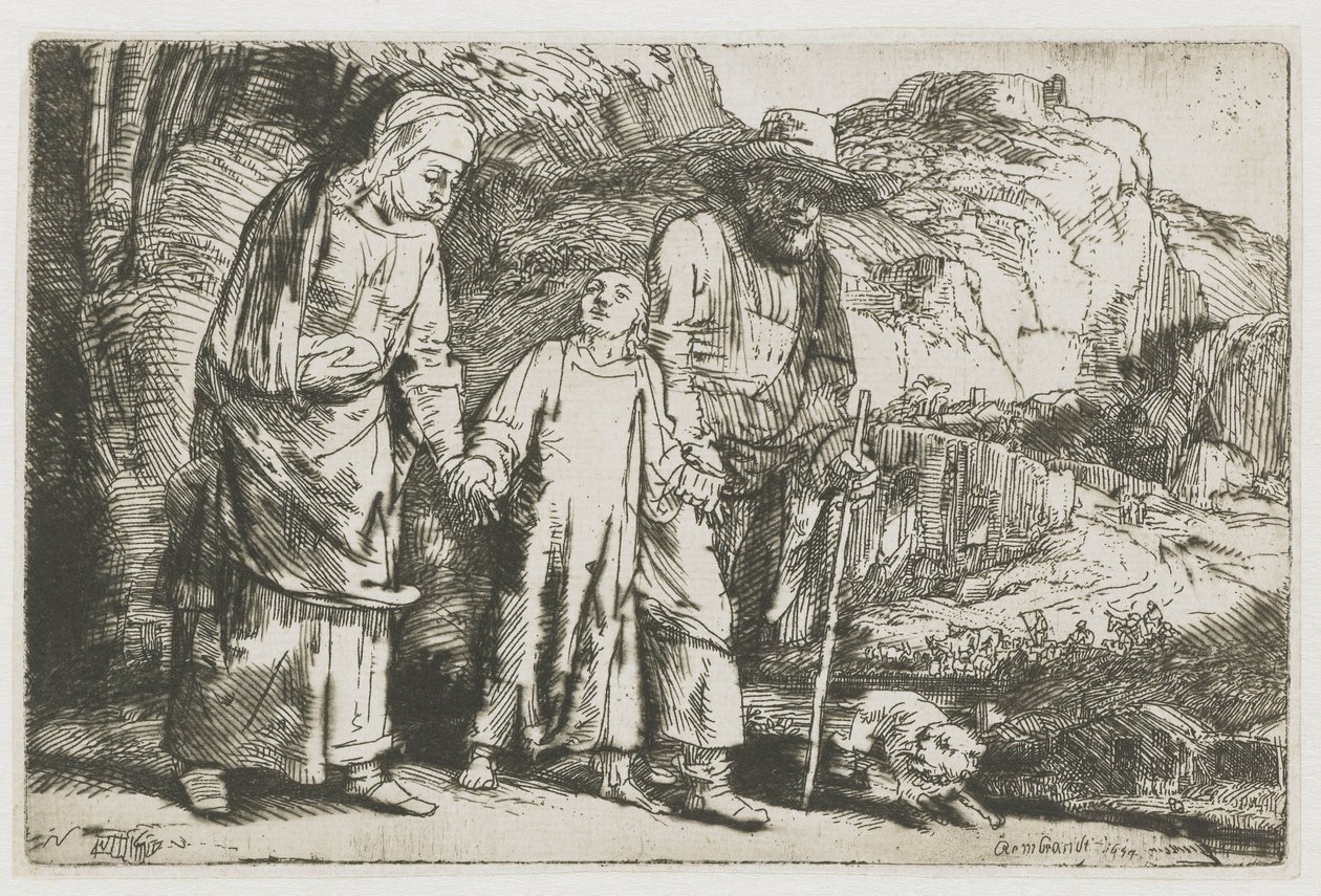 Cristo che ritorna dal tempio con i suoi genitori da Rembrandt van Rijn