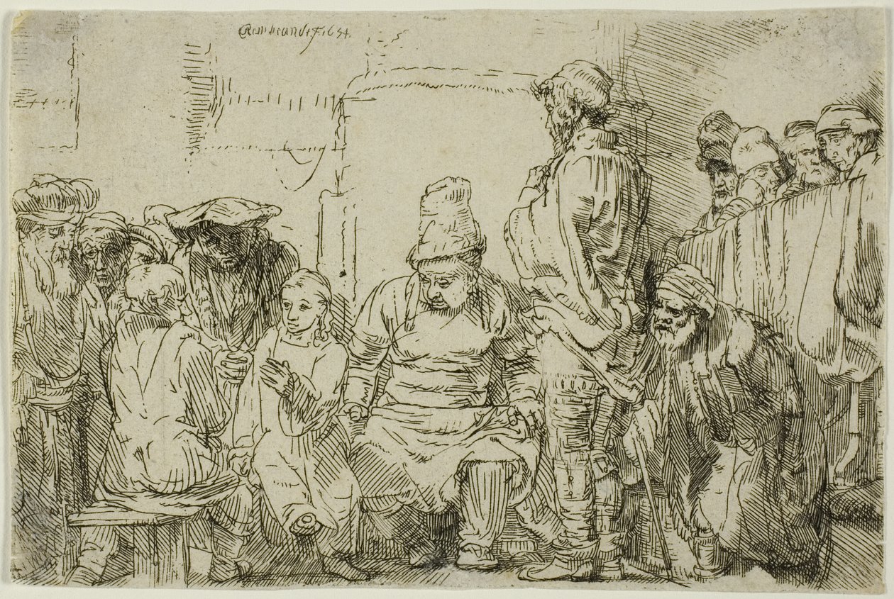 Cristo Seduto a Discutere con i Dottori da Rembrandt van Rijn