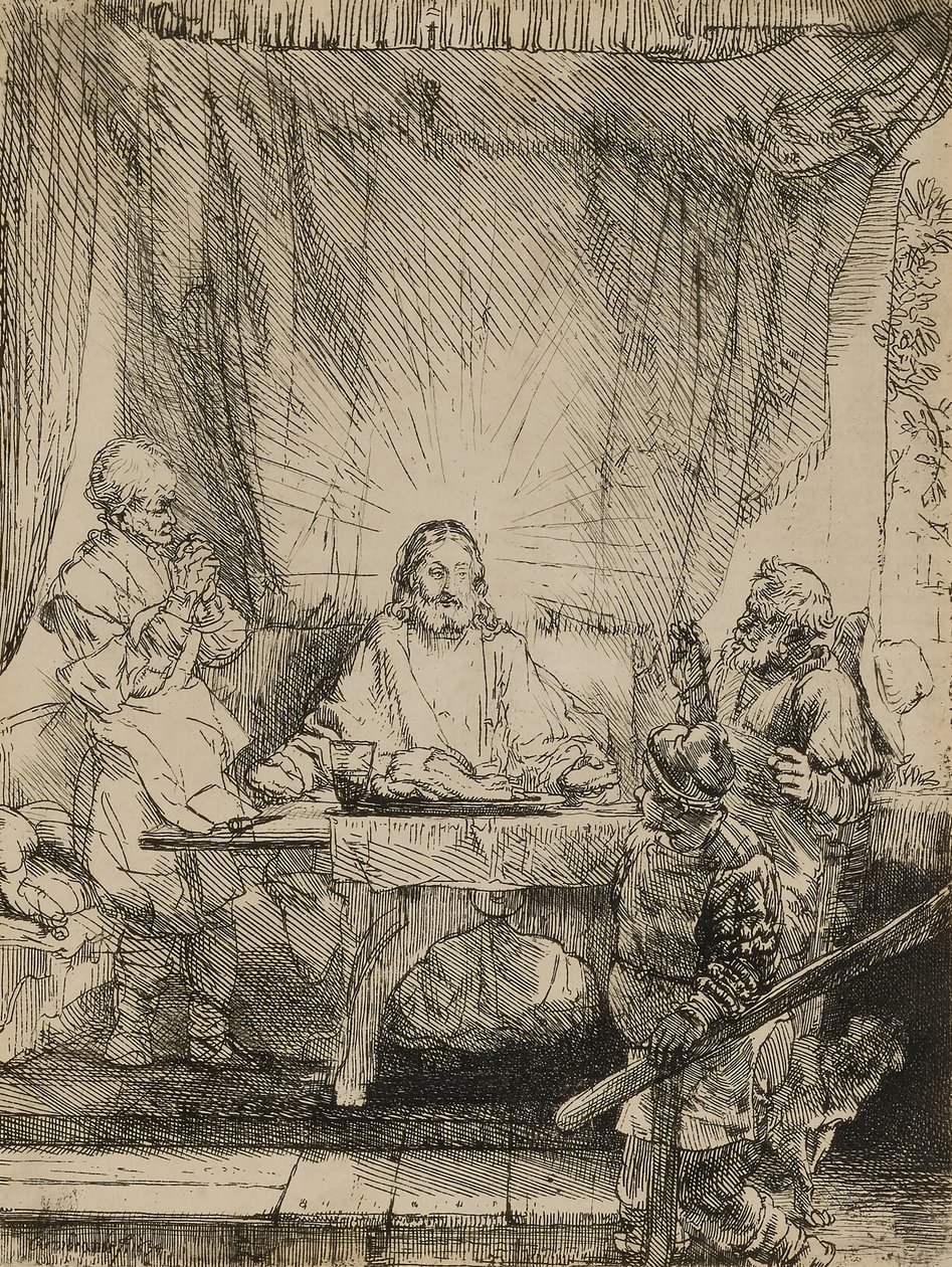 Cristo a Emmaus da Rembrandt van Rijn