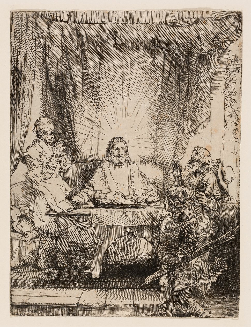 Cristo a Emmaus: La tavola più grande da Rembrandt van Rijn