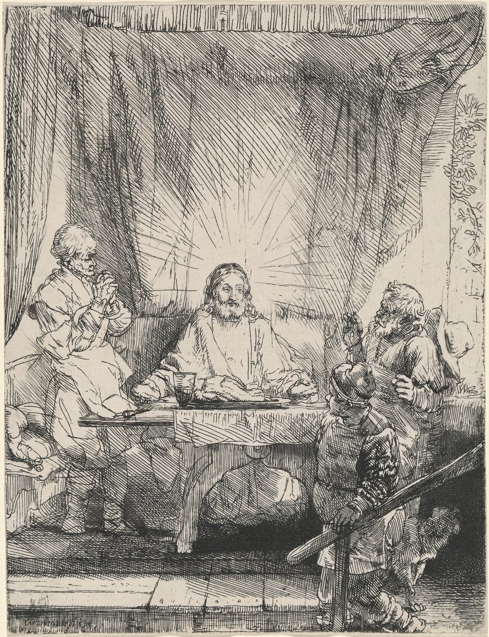 Cristo a Emmaus: la tavola più grande da Rembrandt van Rijn