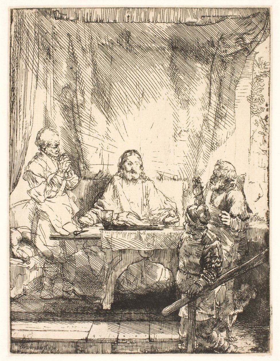 Cristo a Emmaus: la lastra più grande da Rembrandt van Rijn