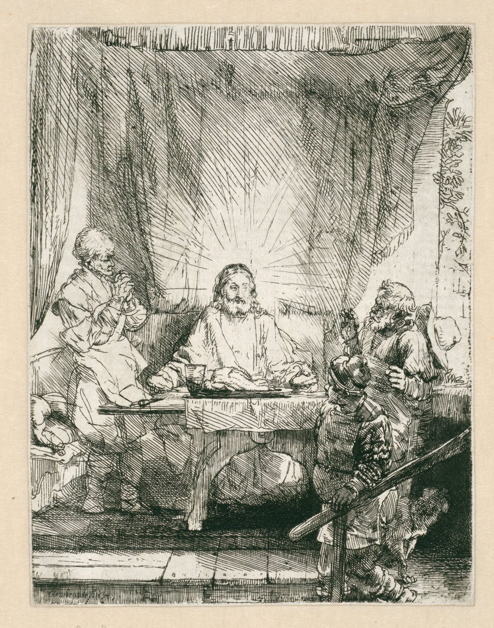Cristo a Emmaus: la lastra più grande da Rembrandt van Rijn