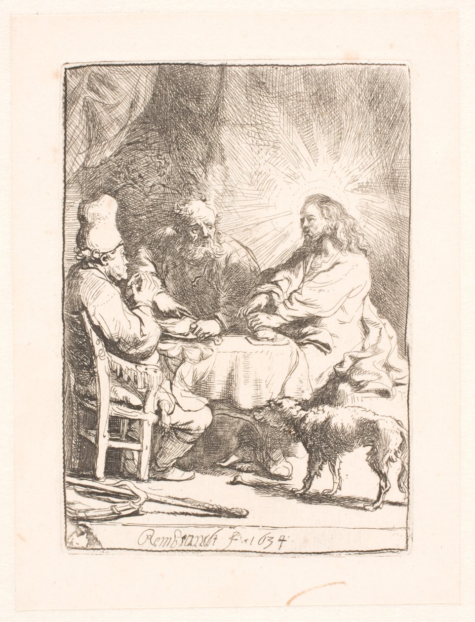 Cristo a Emmaus: la tavola più piccola da Rembrandt van Rijn