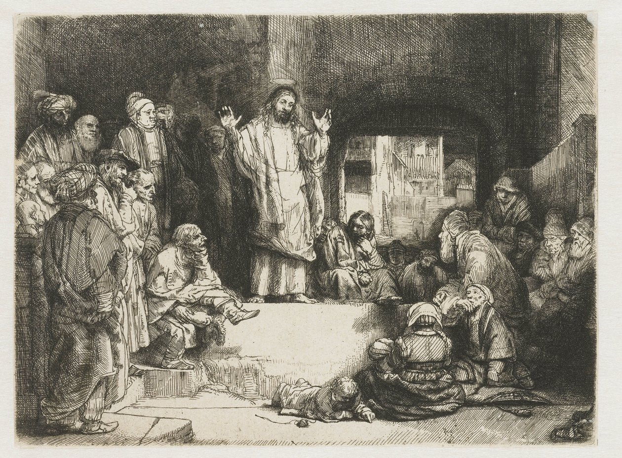 Cristo che predica (“La Petite Tombe”) da Rembrandt van Rijn