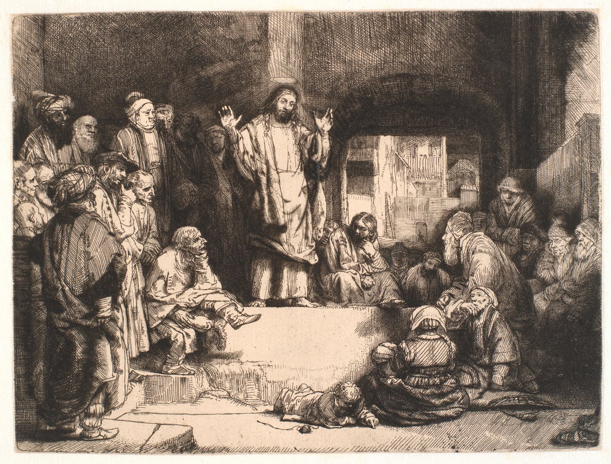 Cristo che predica ("La piccola tomba") da Rembrandt van Rijn