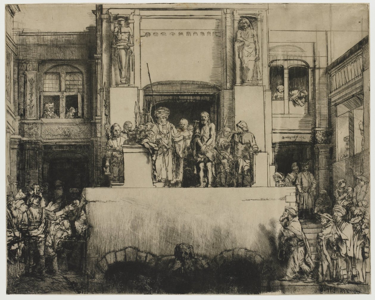 Cristo mostrato al popolo (Ecce Homo) da Rembrandt van Rijn