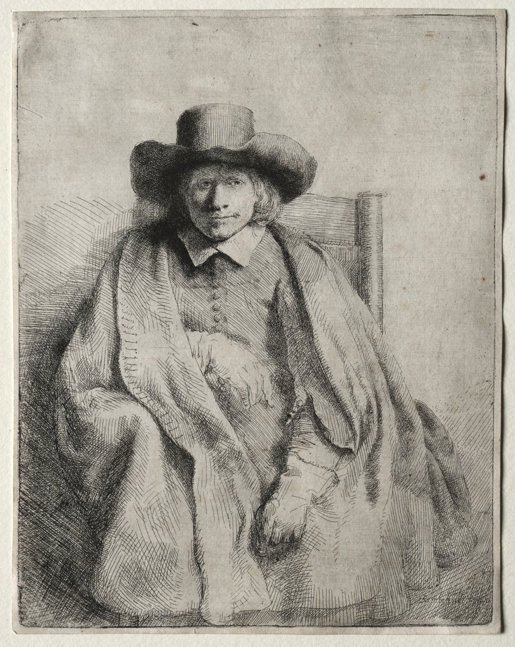 Clement de Jonghe, venditore di stampe, 1651 da Rembrandt van Rijn