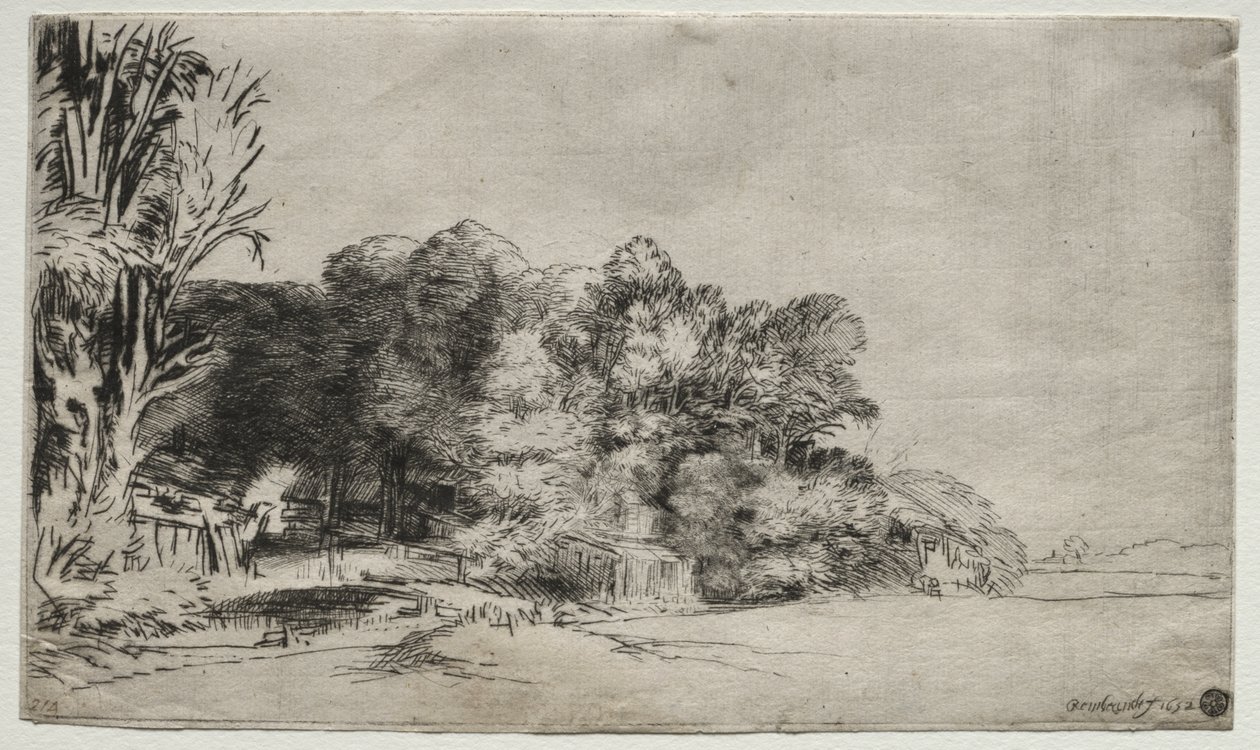 Gruppo di Alberi con una Vista da Rembrandt van Rijn