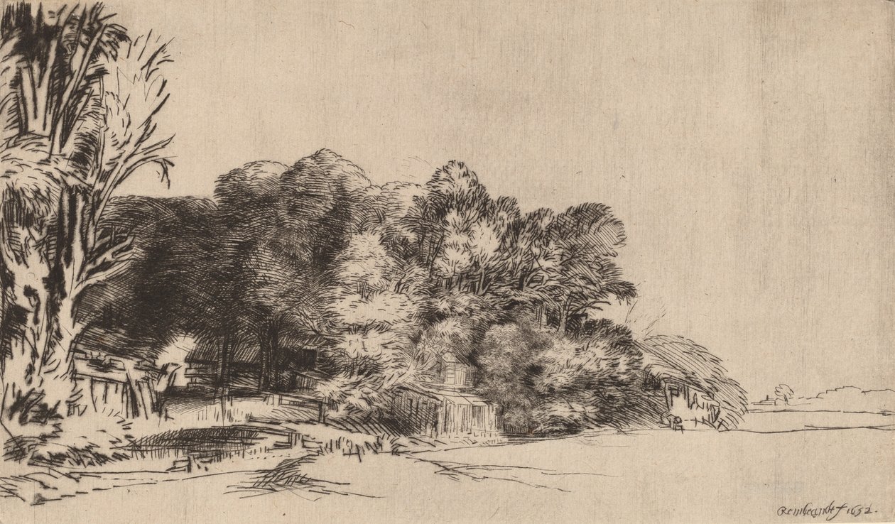 Gruppo di Alberi con una Vista da Rembrandt van Rijn