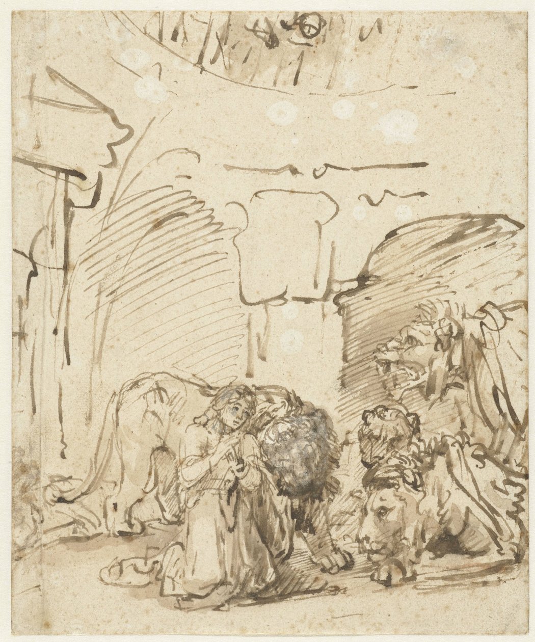 Daniele nella fossa dei leoni da Rembrandt van Rijn