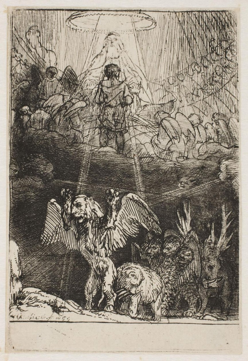 La visione delle quattro bestie di Daniele da Rembrandt van Rijn
