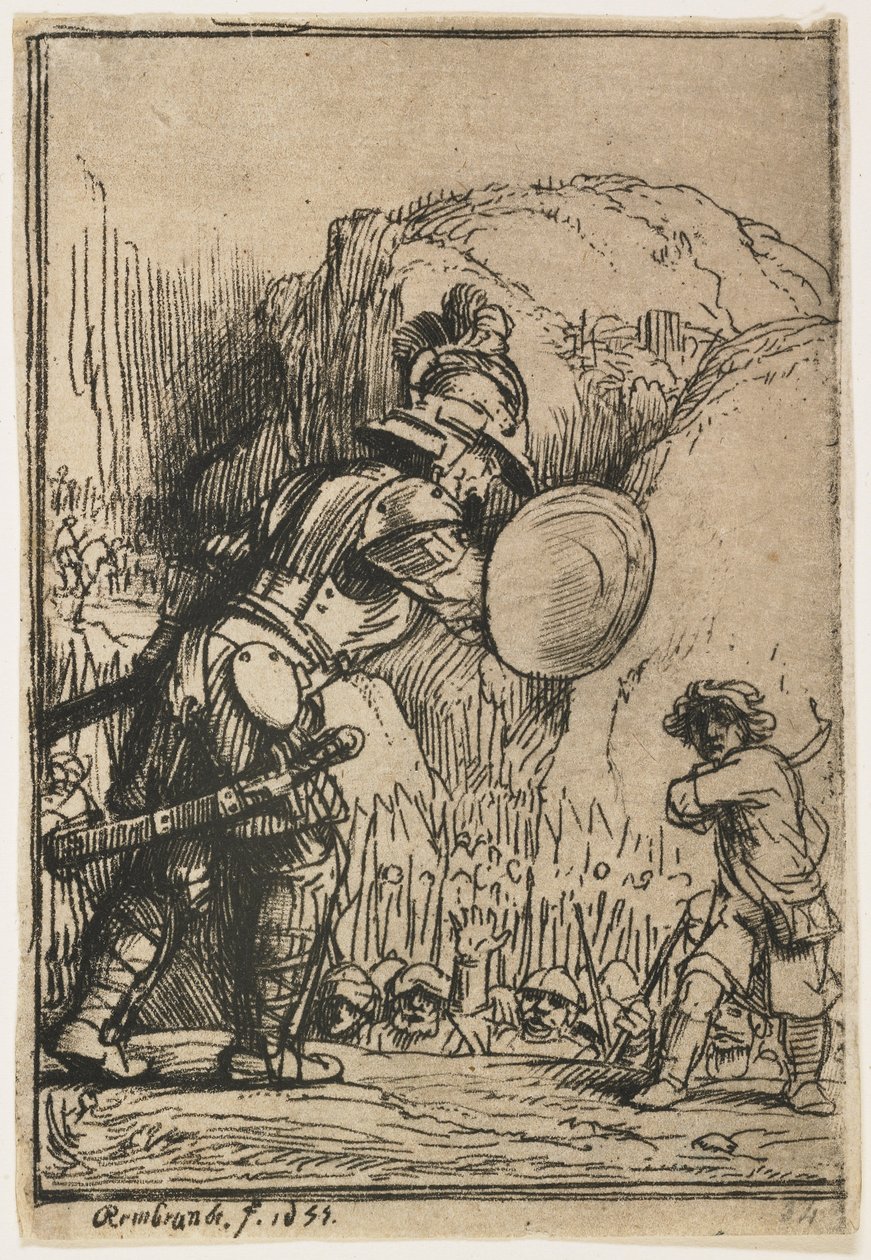 Davide e Golia, 1655 da Rembrandt van Rijn